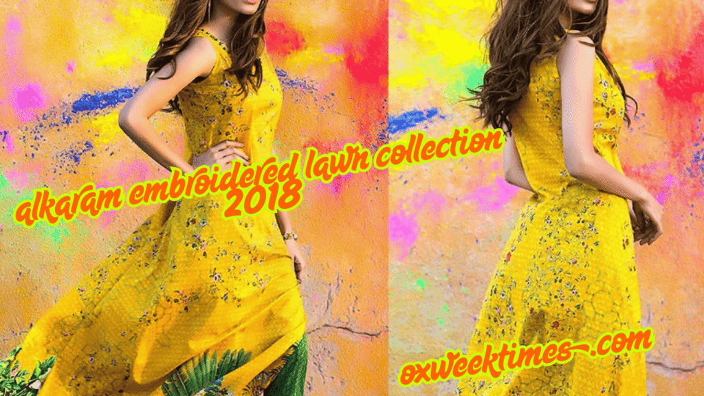 alkaram embroidered lawn collection 2018